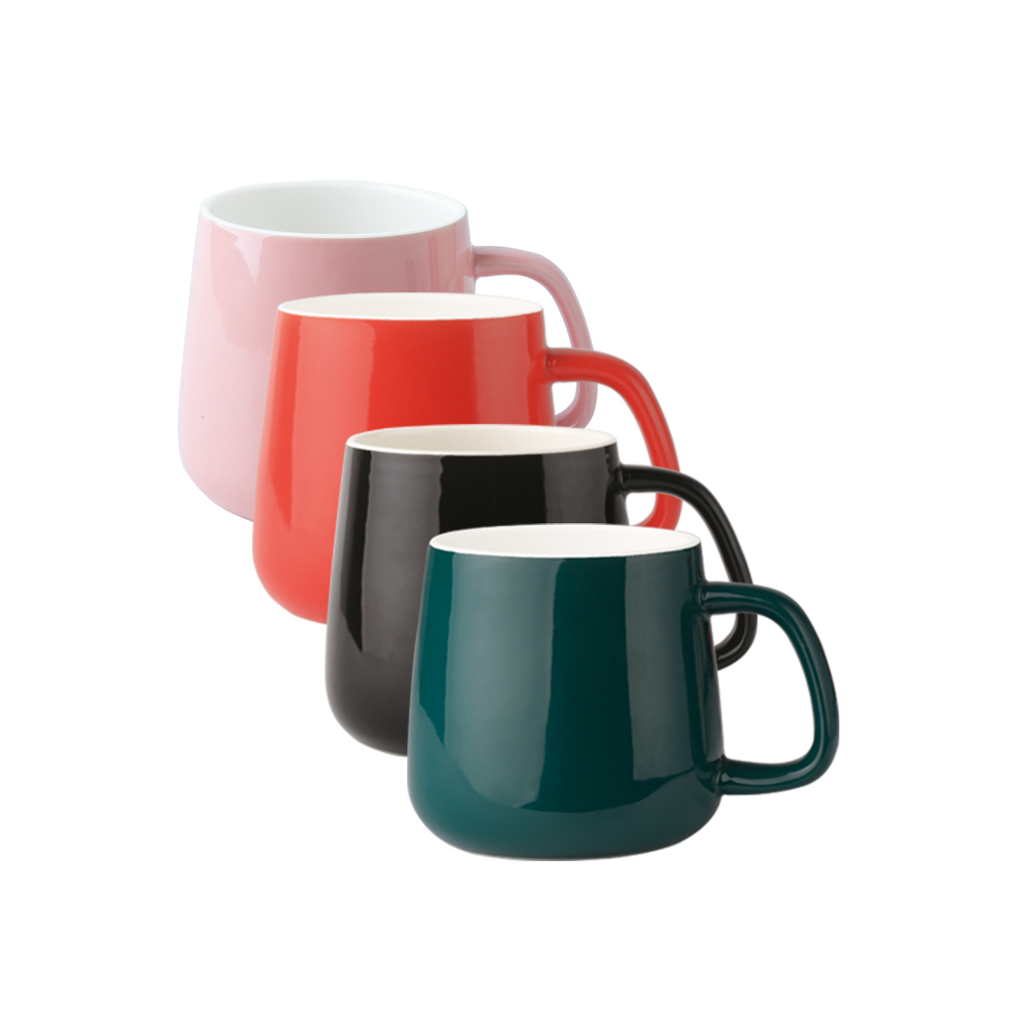 Mug Custom Logo Pure Color Ceramic Water Cup Custom Cup Lettering Simple Coffee Cup Advertising Promotional Gift