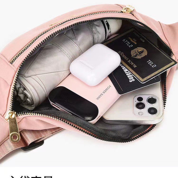 Korean-style multi-functional large capacity chest bag women's bag nylon cloth bag outdoor leisure travel bag riding waist bag cashier bag