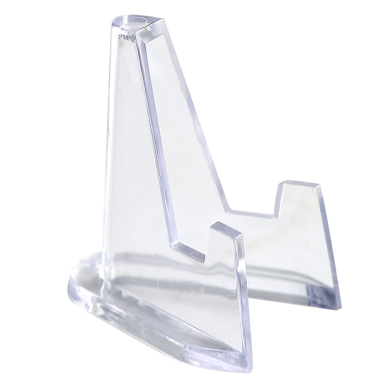 Small Coin Display Stand Commemorative Coin Display Stand Small Round Box Small Square Box Display Stand Transparent Plastic Triangle Bracket