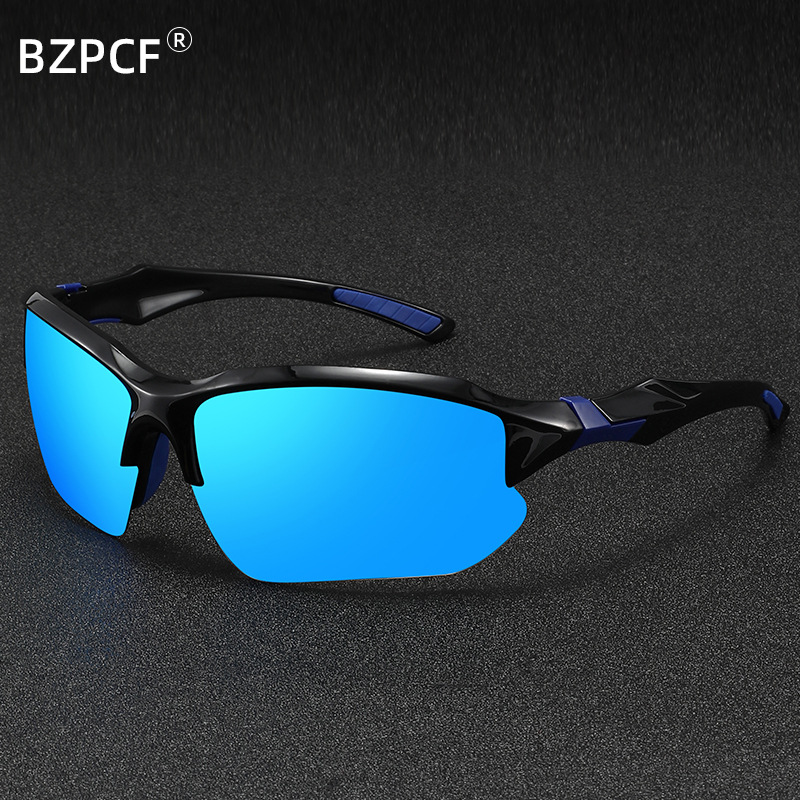 Cross-border New European and American Sports Half-frame Polarized Sunglasses Men's Riding Running Sunglasses Lightweight Eye Glasses