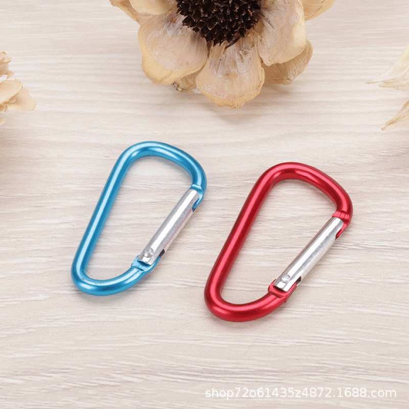 Baojian Metal No. 5 D-Type Buckle Outdoor Climbing Buckle Aluminum Alloy Travel Key Ring Metal Water Bottle Buckle