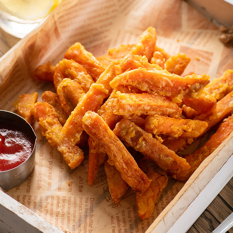 San Tong Wanfu Sweet Potato Strips Fried Snacks Semi-Finished Products Whole Box Fast Food Wholesale Night Market Stall