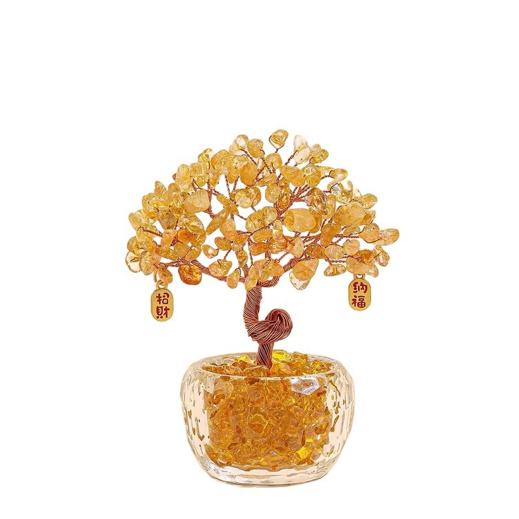 Wedding Ornaments, Entrance Hall, Living Room, New Home, Light Luxury Decorations, Amethyst Gifts, Money Tree, High-End Tv Cabinet