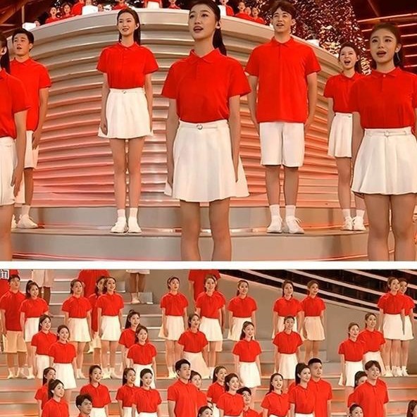 Костюм для выступления группы студентов Ван Кая на поэтическом чтении и пении о Родине для спортивного мероприятия и церемонии открытия