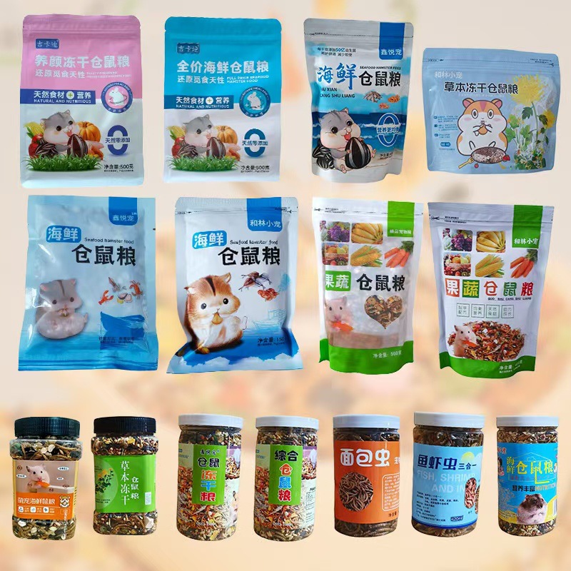 Корм для хомяков оптом, бутылочный корм для белок, корм золотого медведя, основное зерно, морепродукты