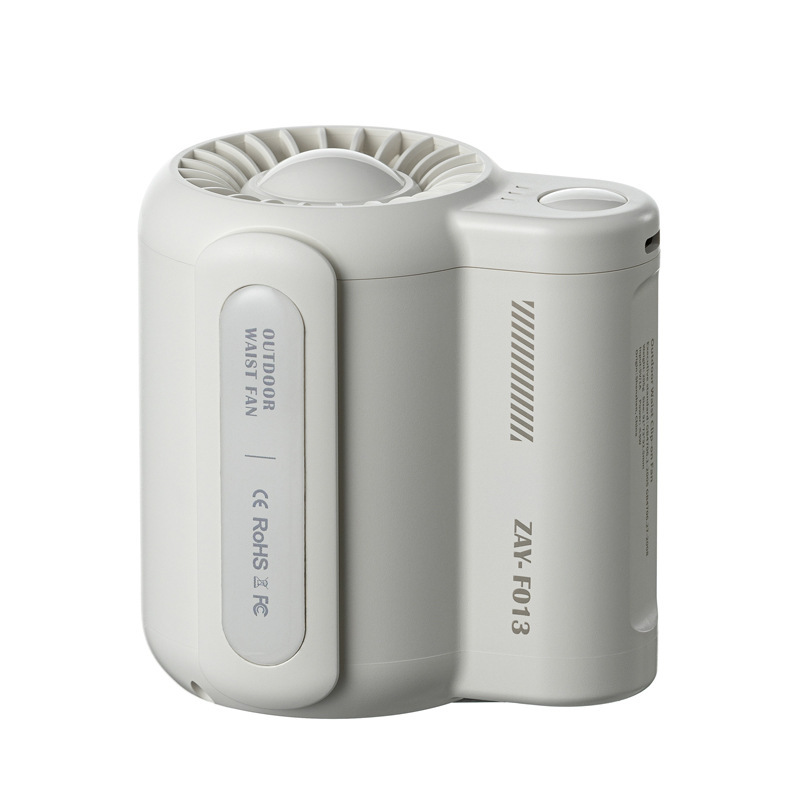 Cross-Border Camping Style Leafless Waist-Mounted Electric Fan Student Outdoor Handheld Portable Mini Waist-Mounted Leafless Fan