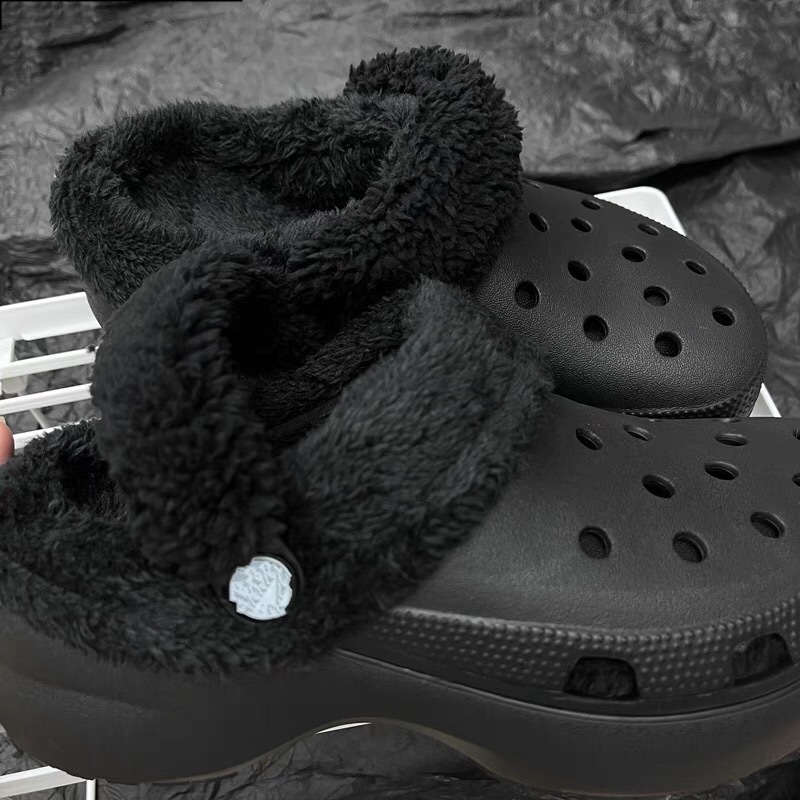Croc Shoe Liner Cotton Cover Winter Warm Shoe Cover Removable and Washable Soft Plush Cover Wholesale Fleece-lined Thickeneding Removable