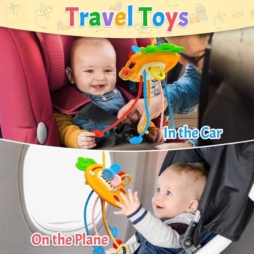 Amazon Infant and Toddler Educational Educational Cute and Chewable Carrot Pull-Up Sensory Push-Pull Toy