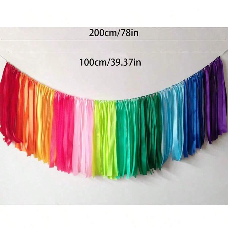 Cross-border Explosions Birthday Party Flag Banner Wedding Ribbon Flower suit Birthday Party Annual Meeting Decorative Ribbon