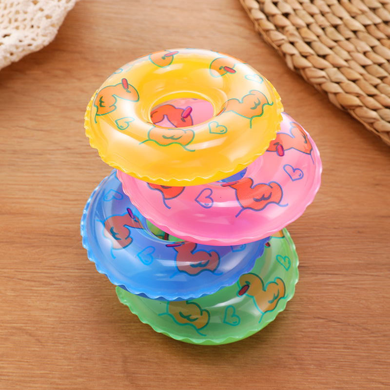 Internet-Famous Mini Swimming Ring Ice Cream Cup Holder Ice Cream Base Water Play Duck Pattern Decorative Ornaments Wholesale