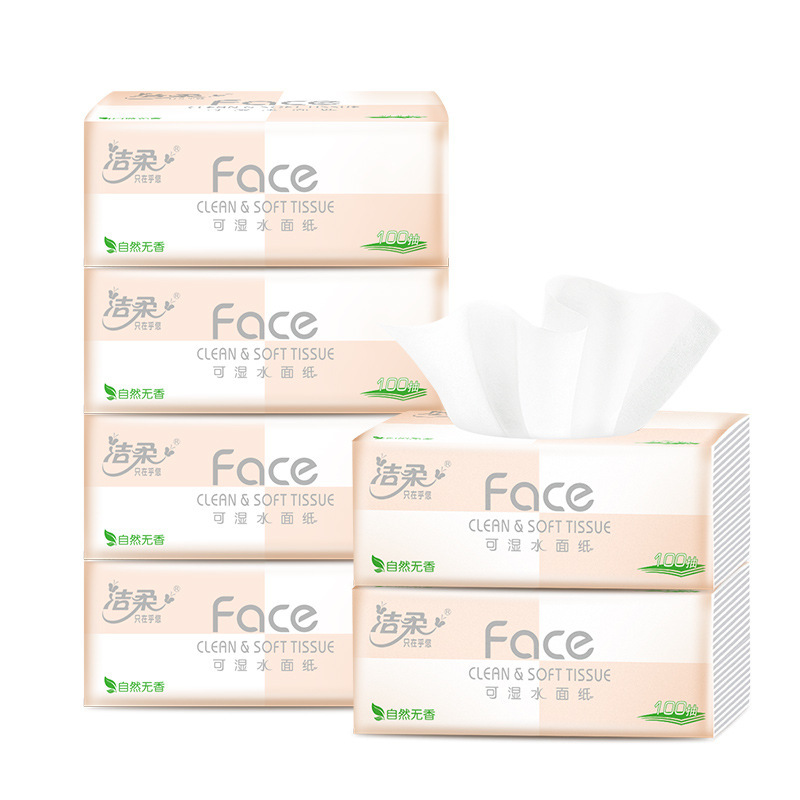 Clean soft powder Face paper box 24 packs of household affordable 3-layer 100 paper towel napkin wholesale