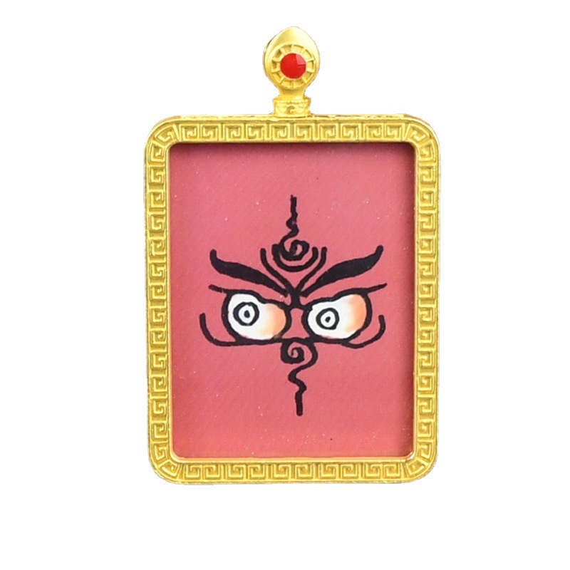 Nepalese Thangka Shell Zakhiram Manjushri Medicine Buddha God of Wealth Handmade Xizang Pendant Retro Box Cross-Border New National Style