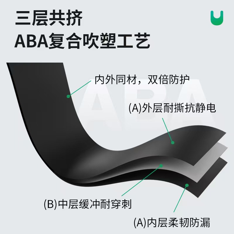 Large Garbage Bags, Extra Large and Thick, Not Easy to Break, Flat Bottom, Black, Square, Large Size, Large Bucket Plastic Bags