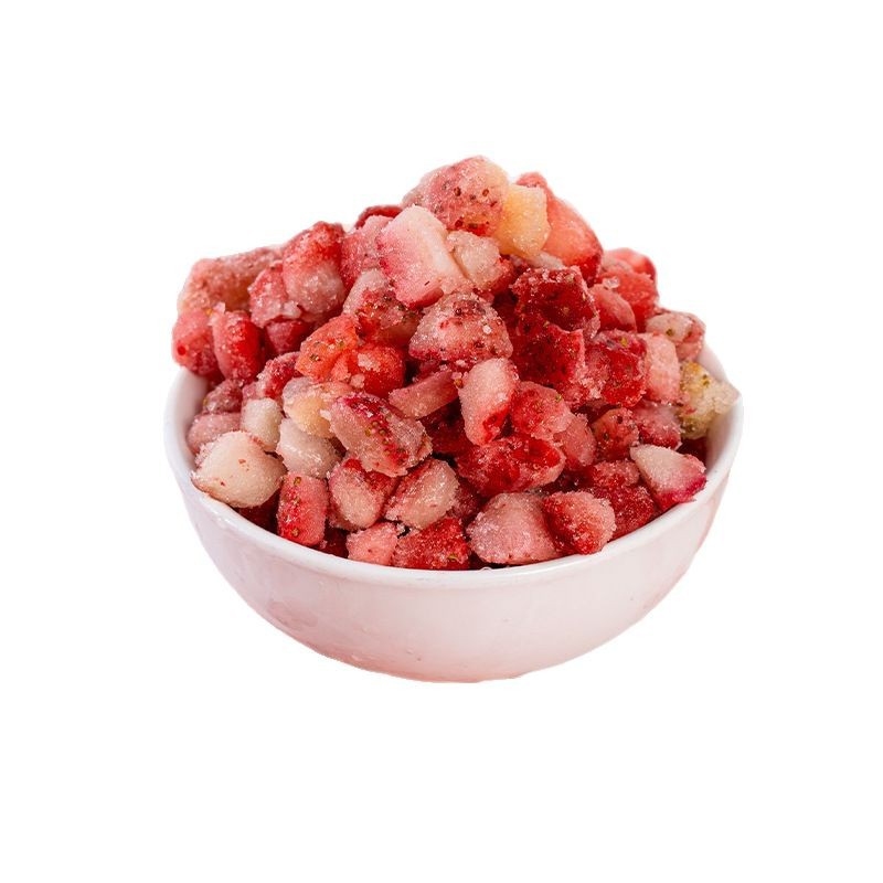 1kg quick-frozen strawberry diced commercial fruit diced frozen strawberry fruit tea ingredients milk tea ingredients