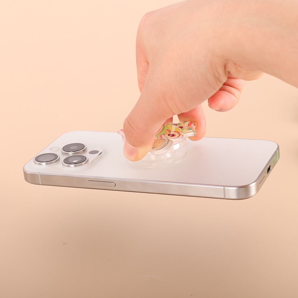 DIY Acrylic Mobile Phone Bracket Transparent Dropping Glue Telescopic Bracket Creative Fruit Shape Desktop Airbag Bracket