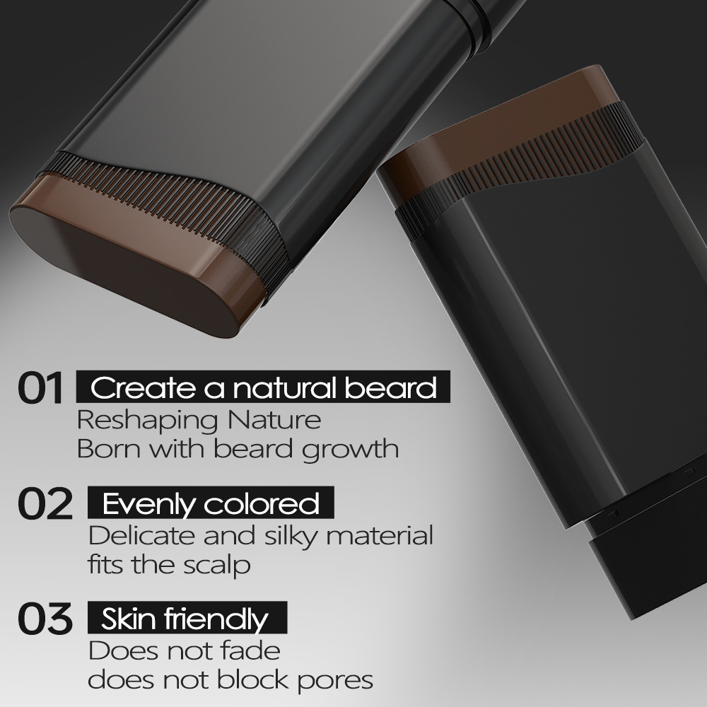 Men's Beard Color Filling Stick Natural Modification Thick Hair Waterproof Sweat-proof White Hair Color Cross-border Foreign Trade