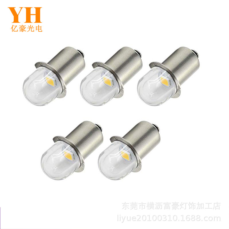 горячая распродажа 1Вт 3В/4.5В/6В/12В P13.5S 1 светодиодный фонарик маленькая лампочка с пластиковым покрытием