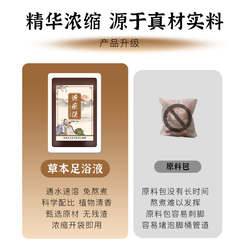 Wholesale Manufacturer's Stasis-Free Soup Foot Bath Bag, No-Cook Foot Bath Original Solution, Herbal Concentrated Stasis-Free Soup, Instant Foot Bath