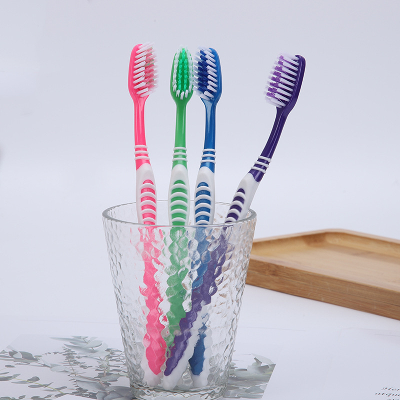 Foreign trade adult toothbrush wholesale 12 medium hair bristle bathroom sauna room hanging toothbrush African toothbrush
