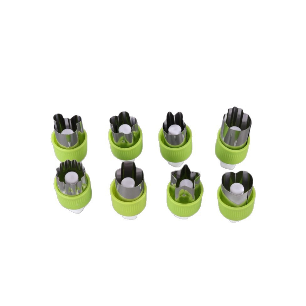Stainless steel fruit flower cutter press tool multi-combination suit baby food wonton mould in stock wholesale