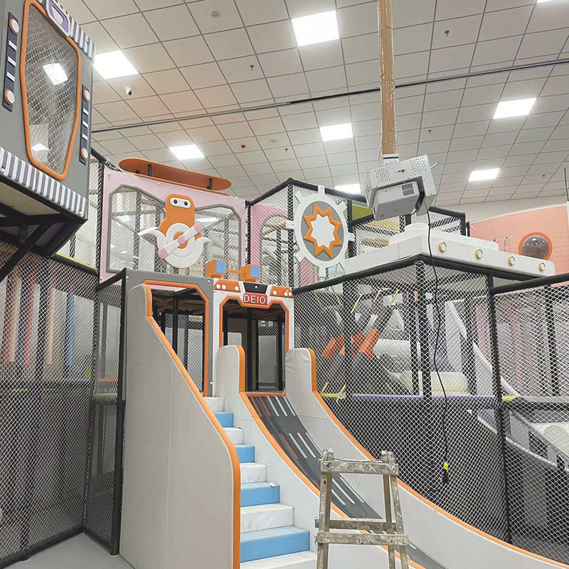 Customized Processing of Large Naughty Castles, Children's Fun Family Paradise, Shopping Mall Science and Technology Museum, Future Style Amusement Facilities Processing