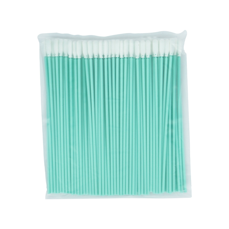 Km740 Dust-Free Purification Cotton Swab Green Rod Wiping Stick Industrial Sponge Head Cotton Swab Pointed Round Head Anti-Static