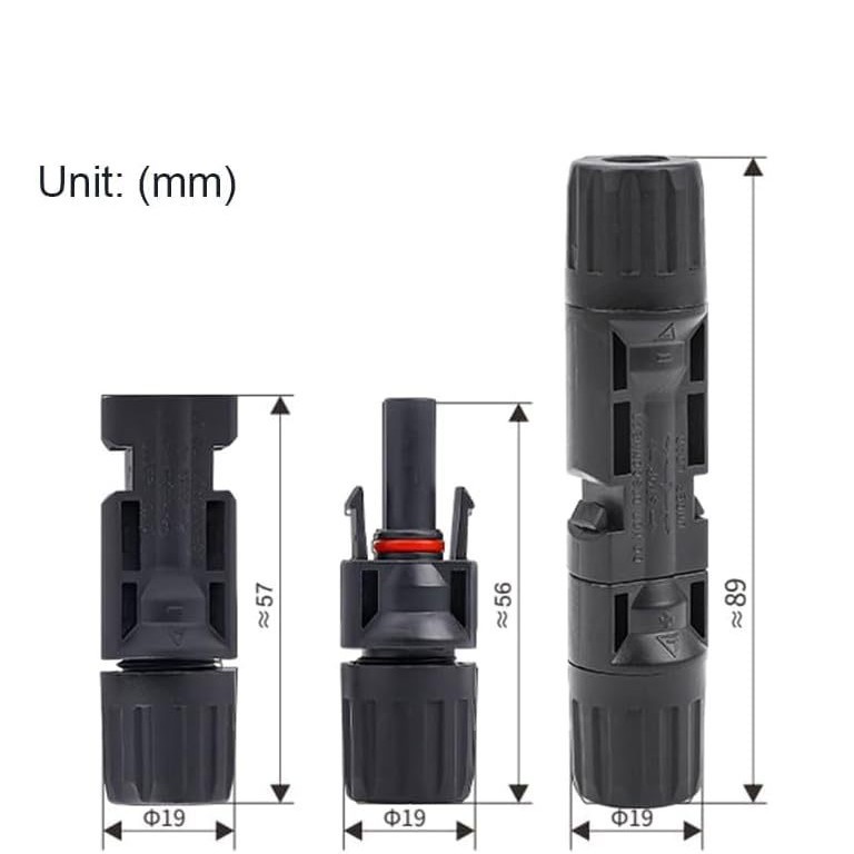 Solar Photovoltaic Connector Mc4 Photovoltaic Male and Female Connector Solar Cell Module Connector