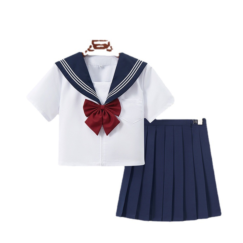 Japanese JK Uniform Orthodox Basic Style Cyan Collar White Three Slayer Suit Kansai Break College Style suit in stock Cross Border