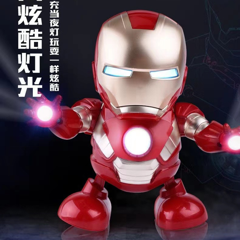 Cross-Border Douyin Internet Celebrity Singing and Dancing Steel Toys Electric Robot Children's Light Toys Wholesale