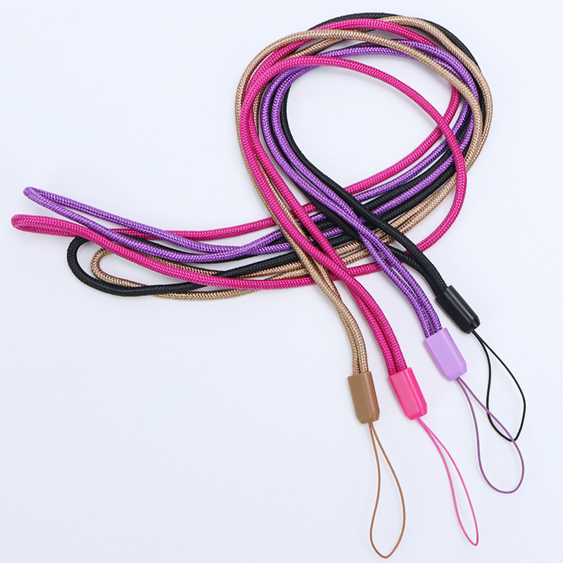 3.0mm round nylon braided fan lanyard long mobile phone lanyard toy lanyard 13 color in stock batch