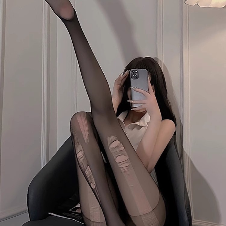 Легкие носки, тонкие одноразовые черные чулки, стройный вид и красивые ноги, сексуальные и горячие отверстия, легко рвутся, не нужно снимать колготки