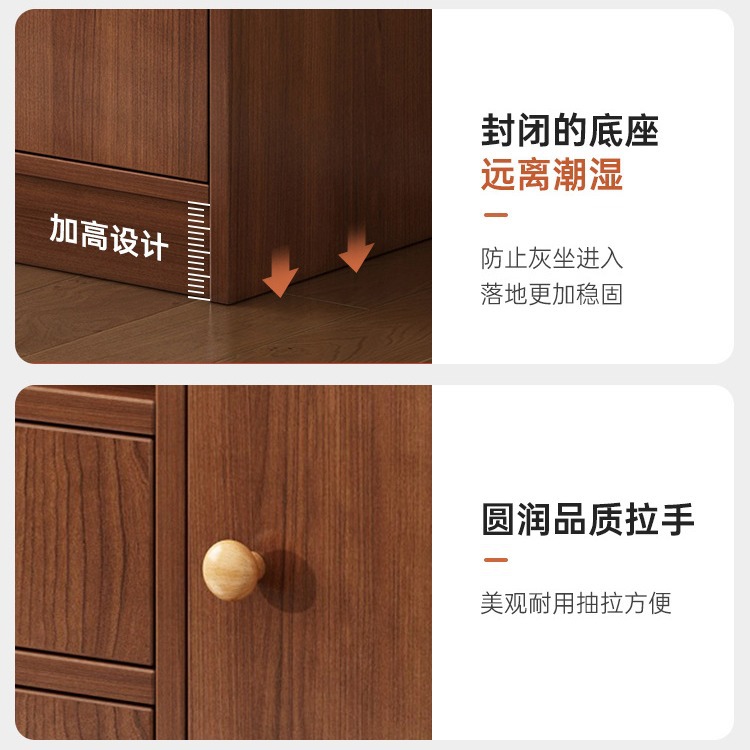 Tv Cabinet Living Room Home 2025 New Small Apartment Floor-Standing Storage Integrated Bedroom Tall Tv Cabinet