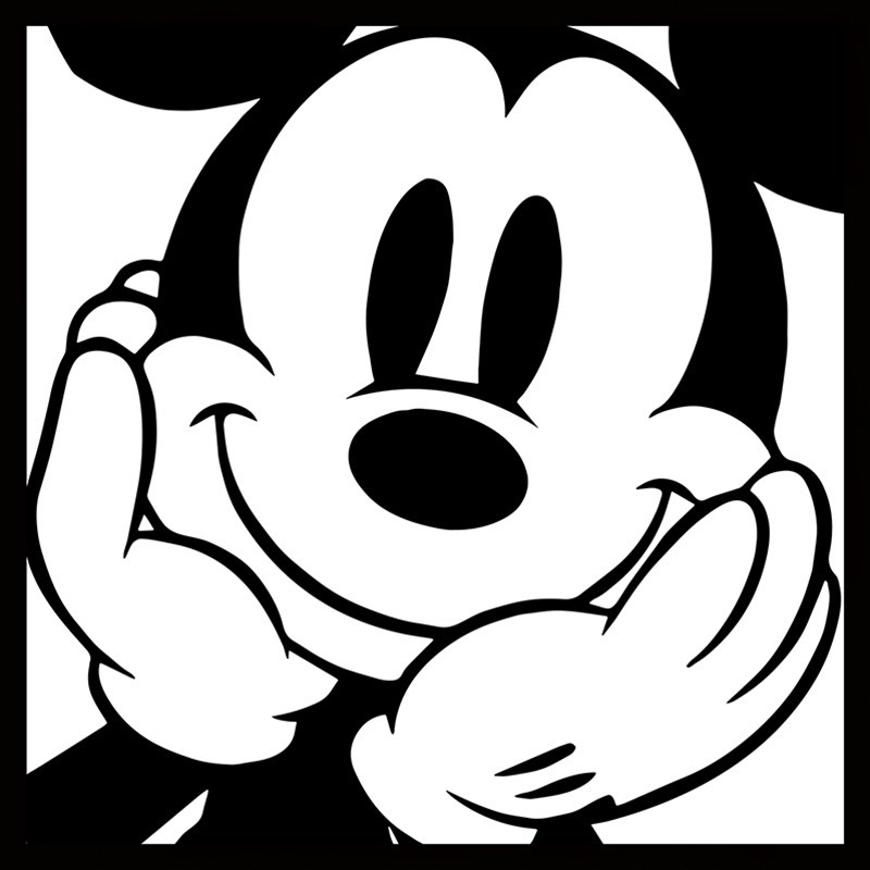 Mickey Mouse Entrance Decorative Painting Cartoon Simple Living Room Layout Cream Style Small Size Ornaments Hanging Painting Layout Bedroom