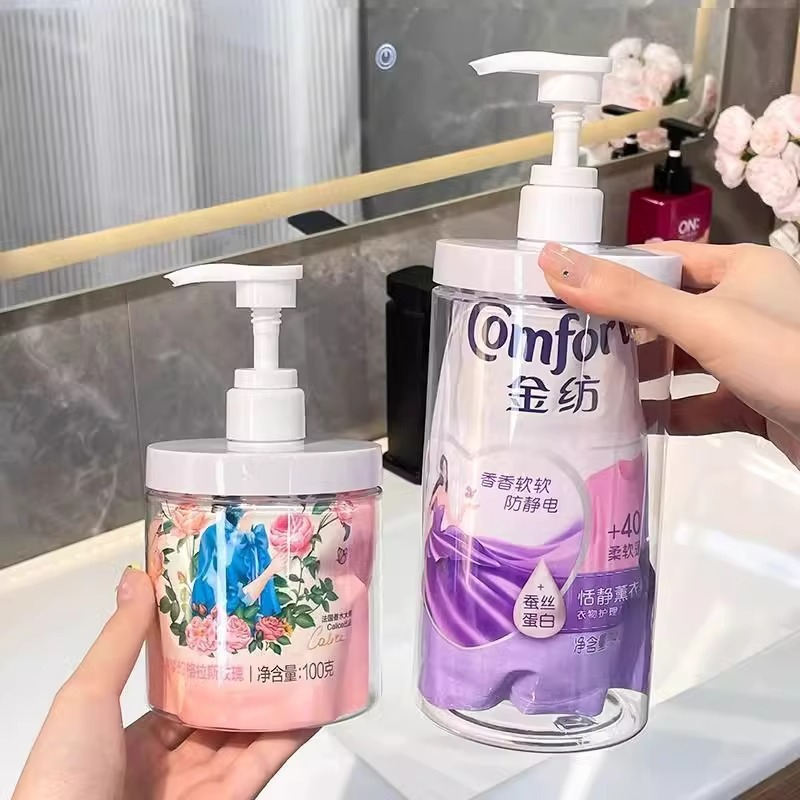 Large Diameter Press Laundry Liquid Bottled Household Body Soap Bottle Hand Washing Lotion Bottled Shampoo Bottle