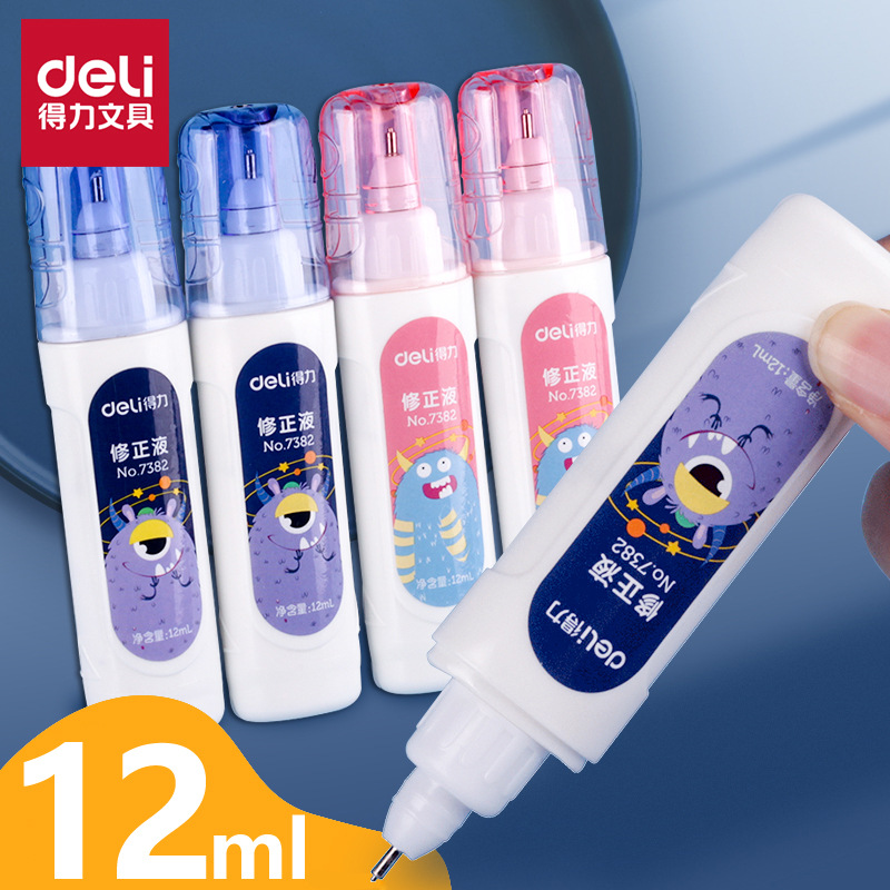 Корректирующая жидкость Deli Stationery 7382, быстро сохнущая, оптовая продажа