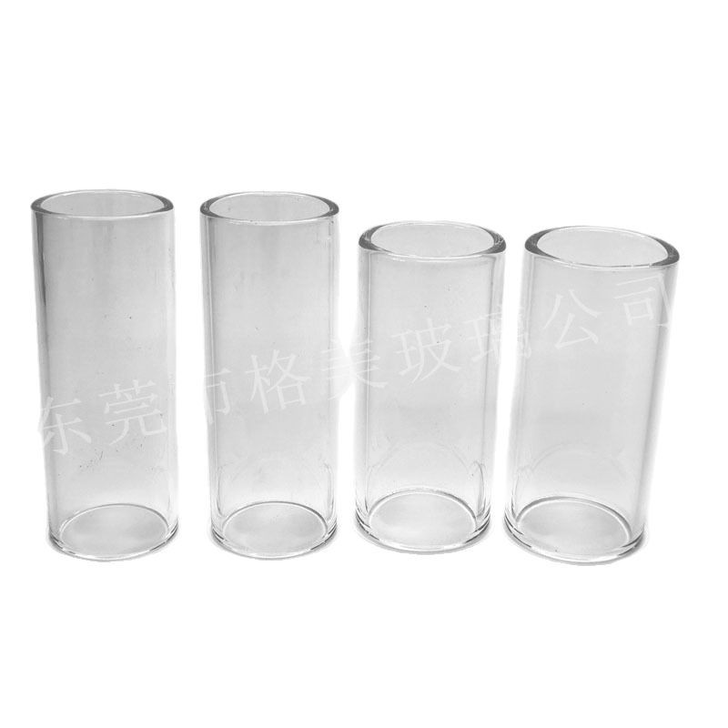 Factory frosted laser tempered transparent glass tube borosilicate large diameter high temperature resistant high borosilicate glass tube