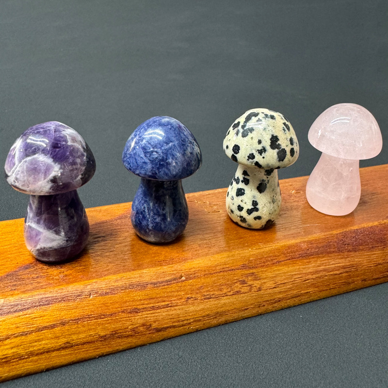 Natural Crystal Large Mushroom 35MM Mushroom DIY Micro Landscape Mori Landscape Garden Flower Pot Fish Tank Decorative Ornaments