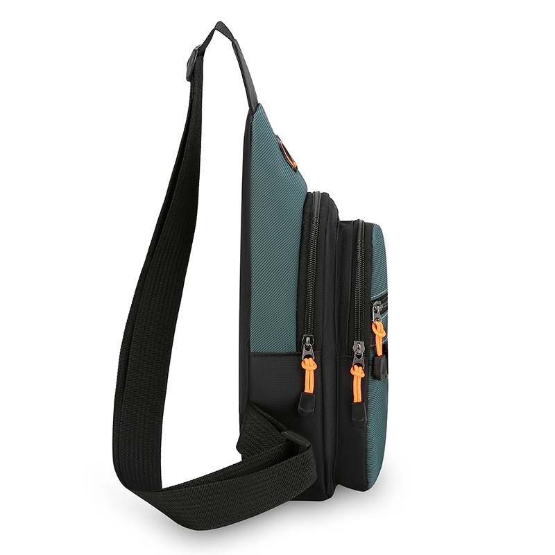 Men's Chest Bag Distinctive Fashionable Shoulder Crossbody Motorcycle Bag Large Capacity Wear-resistant Riding Waist Bag New Style commuter bag