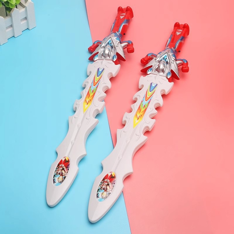 Cross-border children's electric light music sword national tide weapon superman sword toy luminous toy stall wholesale