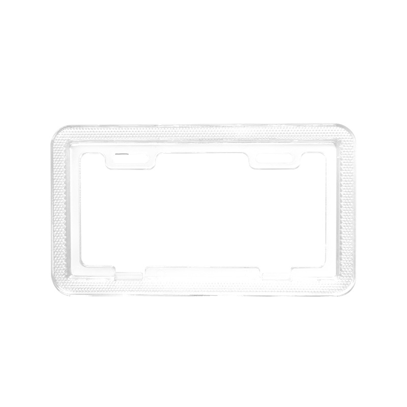 Manufacturer Wholesale Battery Car License Plate Protection Frame New National Standard License Plate Frame Universal for Guangdong and Beijing, White Transparent