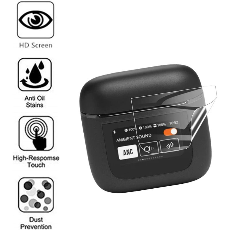 For JBL Tour Pro 2 LCD Screen Film Smart Bluetooth Headset Film Screen 9H HD Explosion-proof Soft Film