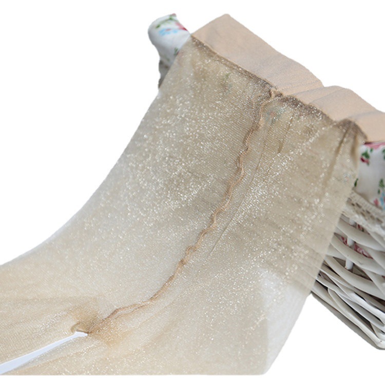 Summer Thin Stockings for Women, Ultra-Thin Oily One-Line Crotch Stockings, Slightly Shiny Transparent Pearlescent Sexy Large Size Stockings