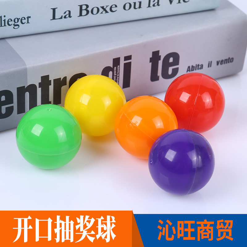 Factory wholesale color lottery ball hollow 4cm open lottery ball annual meeting celebration wedding lottery box with prize ball