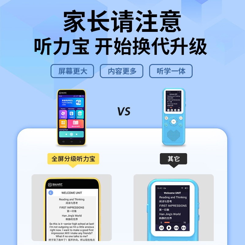 D5 Pocket Learning Machine English Synchronized Listening Device Early Education Machine for All Subjects High School and Middle School Electronic Repeater