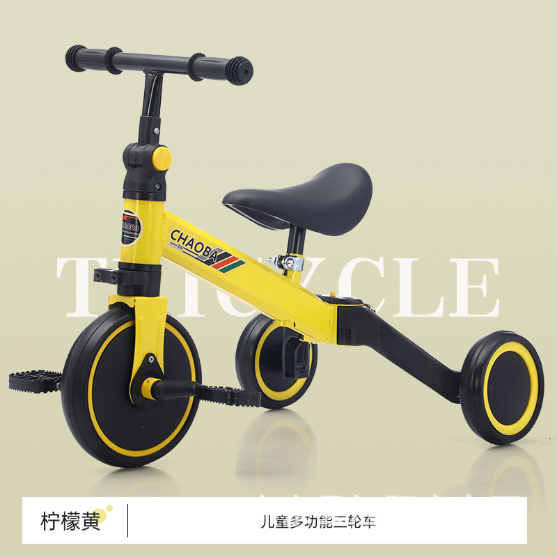 Children's multi-function scooter trolley three-in-one lightweight baby multi-function tricycle balance car foldable