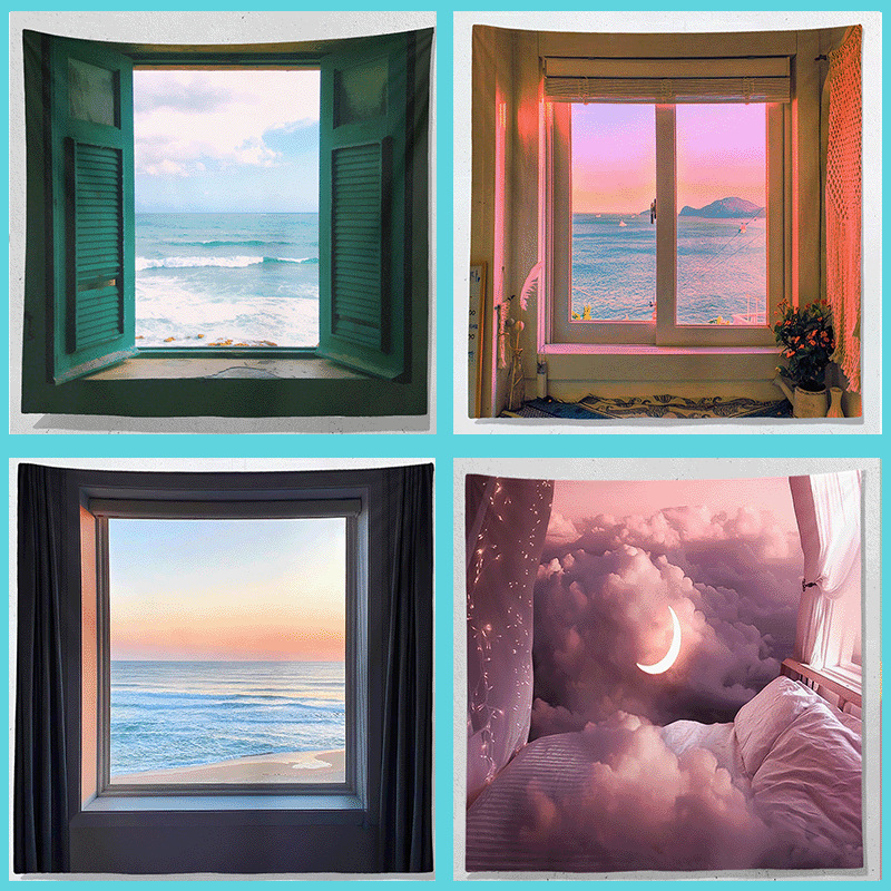 Гобелен в скандинавском стиле, декоративное покрытие для прямой трансляции