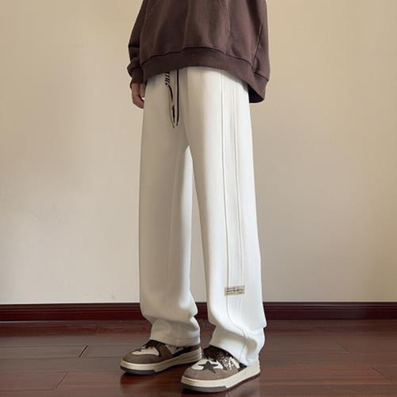 Hangting Pants Men's Spring and Summer Thin Trendy Brand Pants plus size Loose Straight Leg Wide Leg Sports Casual Pants