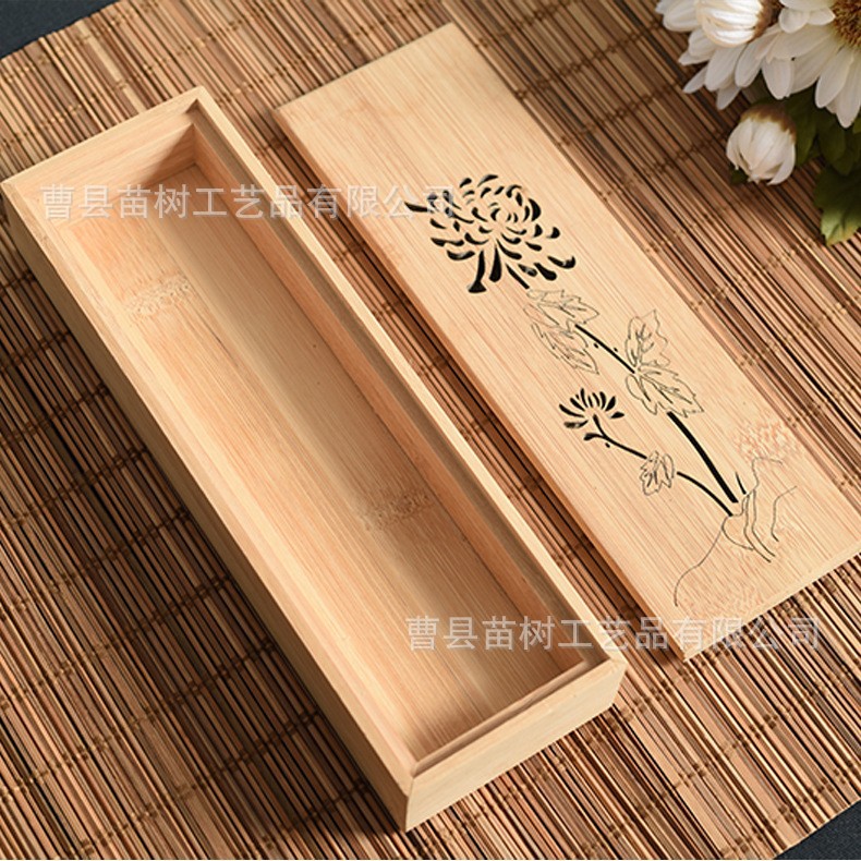 Пустой прямоугольный бамбуковый чайный деревянный ящик квадратный деревянный ящик упаковка для чая бамбуковый ящик