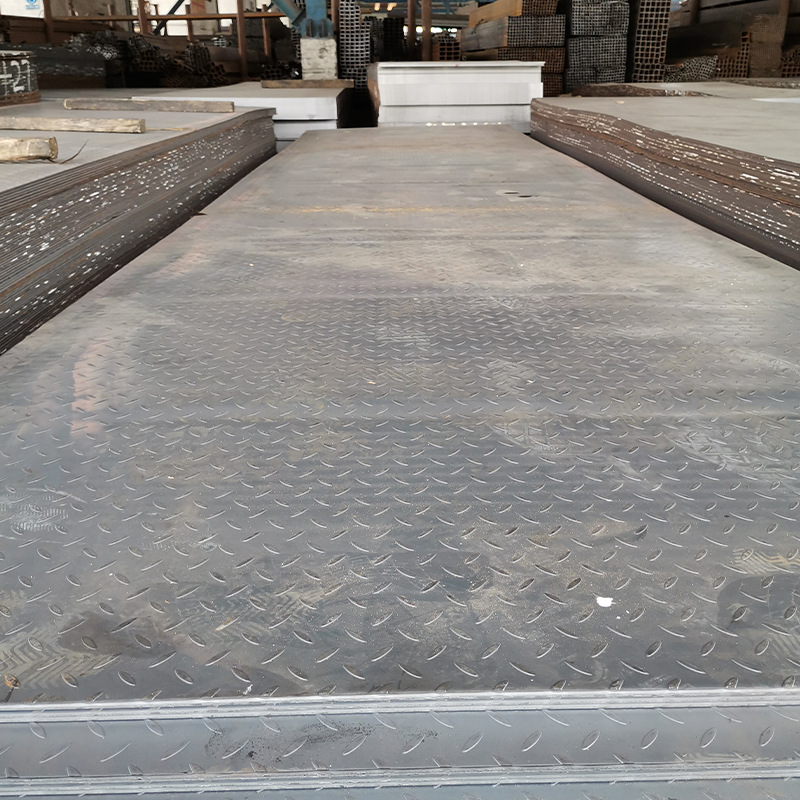 Guangdong Steel Galvanized Pattern Plate 3mm Hot-Rolled Anti-Skid Plate Q235B Embossed Steel Plate Pattern Medium Thick Plate