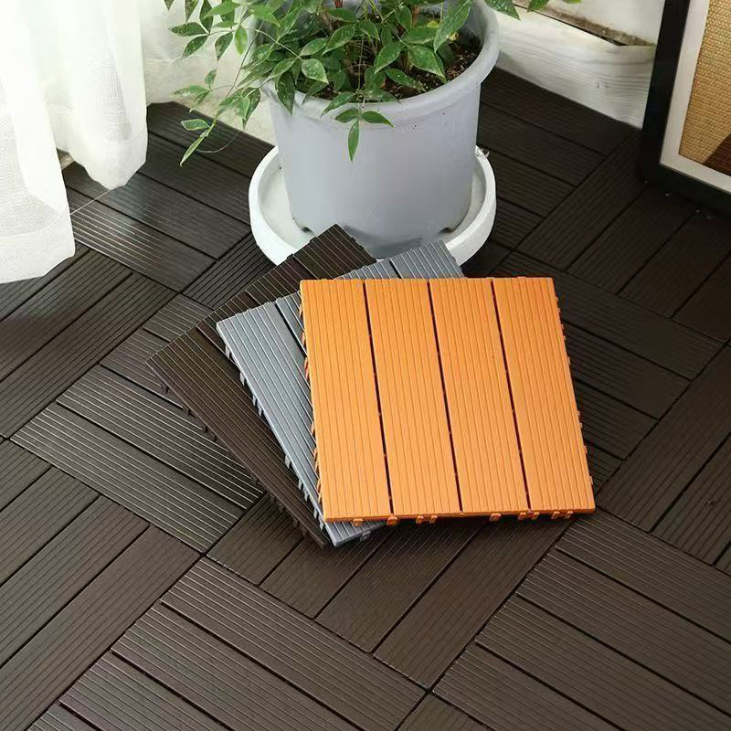Plastic Wood Flooring Ecological Wood Board Wood Plastic Outdoor Anti-corrosion Balcony Patio Terrace Garden Outdoor Waterproof Solid Sheet